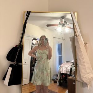 Avon Green Floral Vintage Slip Dress